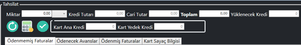 Tahsilat Miktar Giriş Alanı