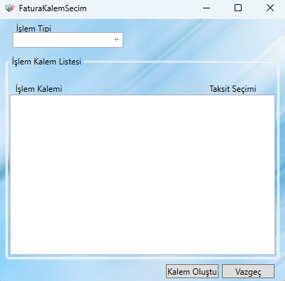 Kalem Ekleme Penceresi